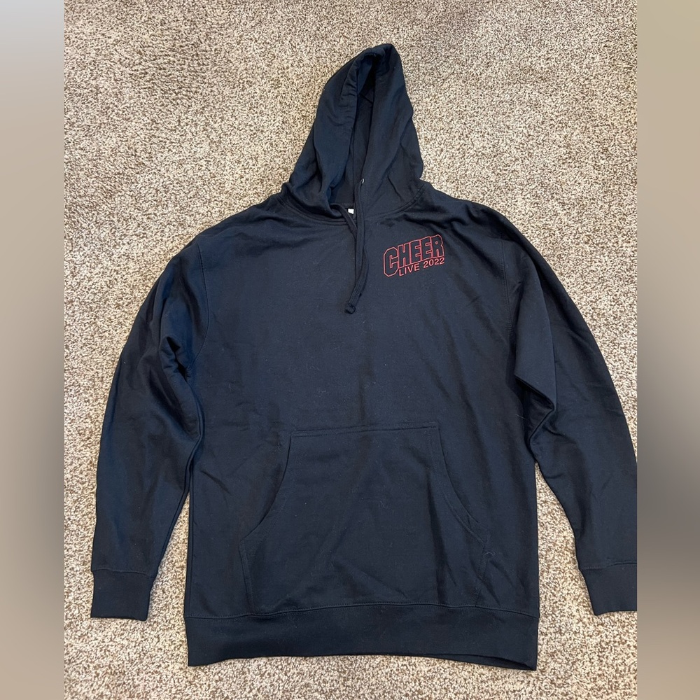 CHEER LIVE black hoodie sweatshirt unisex Large